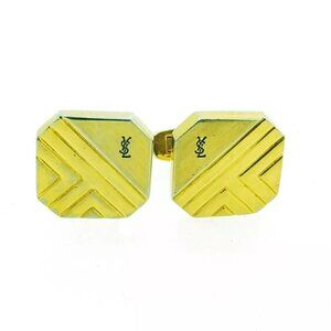 SAINT LAURENT cuffs YSL logo Gold hardware Authentic used T18939 authentic
